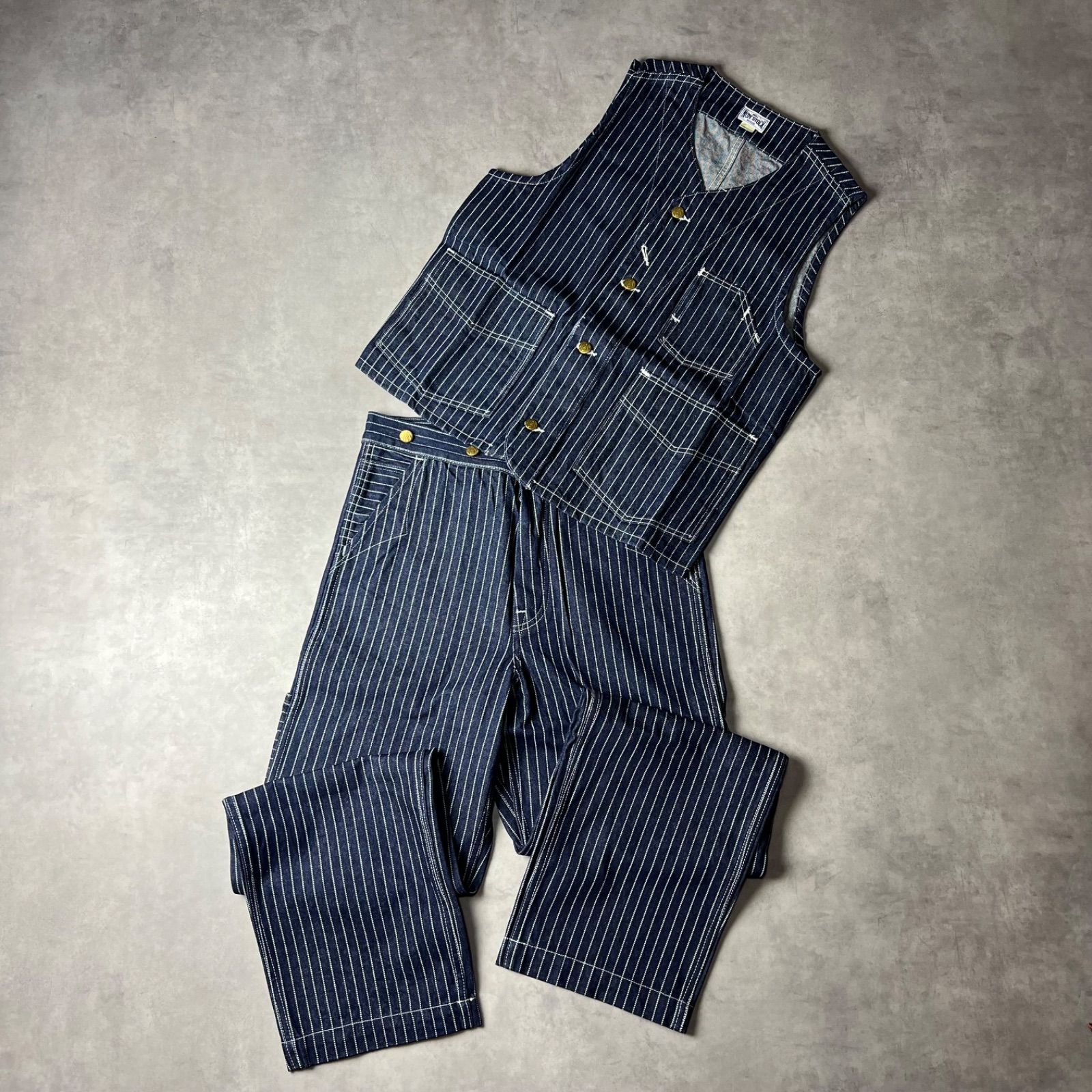 🟥新品未使用🟥 ウォバッシュ デニム ワイド ストレート パンツ