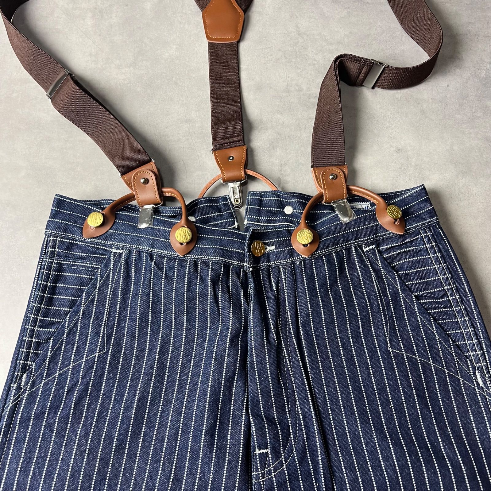 🟥新品未使用🟥 ウォバッシュ デニム ワイド ストレート パンツ