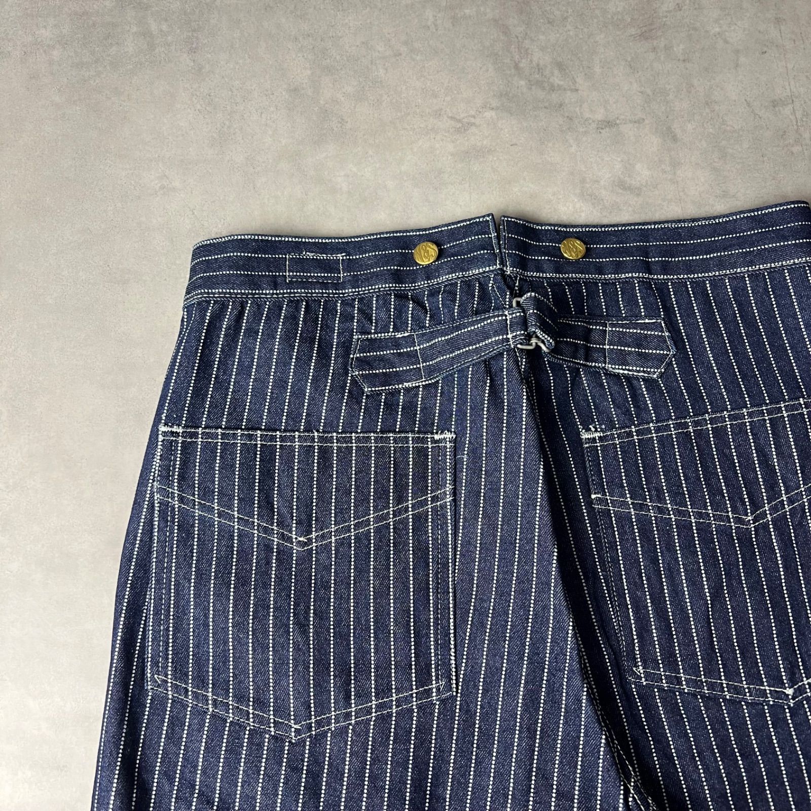🟥新品未使用🟥 ウォバッシュ デニム ワイド ストレート パンツ