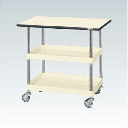 5営業日で発送 サカエ CSパールワゴン軽量タイプ 天板付2段 アイボリー CSP-7572LTPNUI 2228920