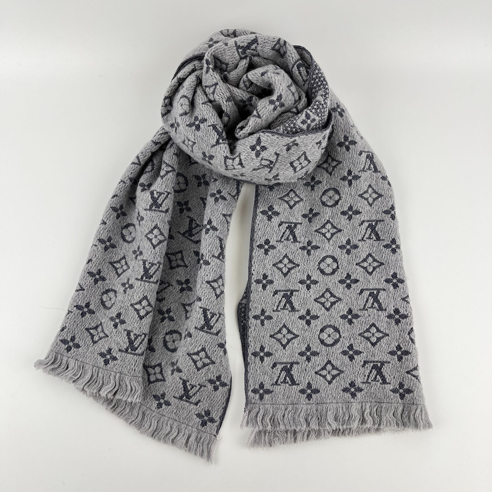 LOUIS VUITTON ルイヴィトン モノグラム マフラー ウール M70932 IS1221 マルチ ヴィンテージ レディース HIBUOCHI VINTAGE