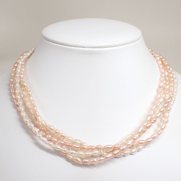 ミキモト MIKIOMTO 5連ネックレスk14