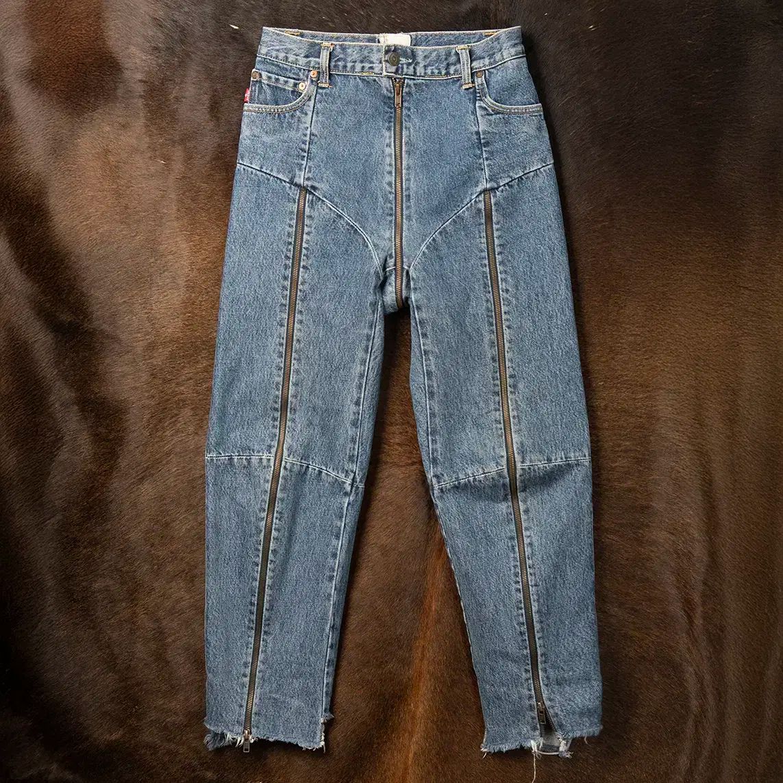 28 ヴェトモン 17SS リーバイス リワークデニム マルチジッパー デニムパンツ