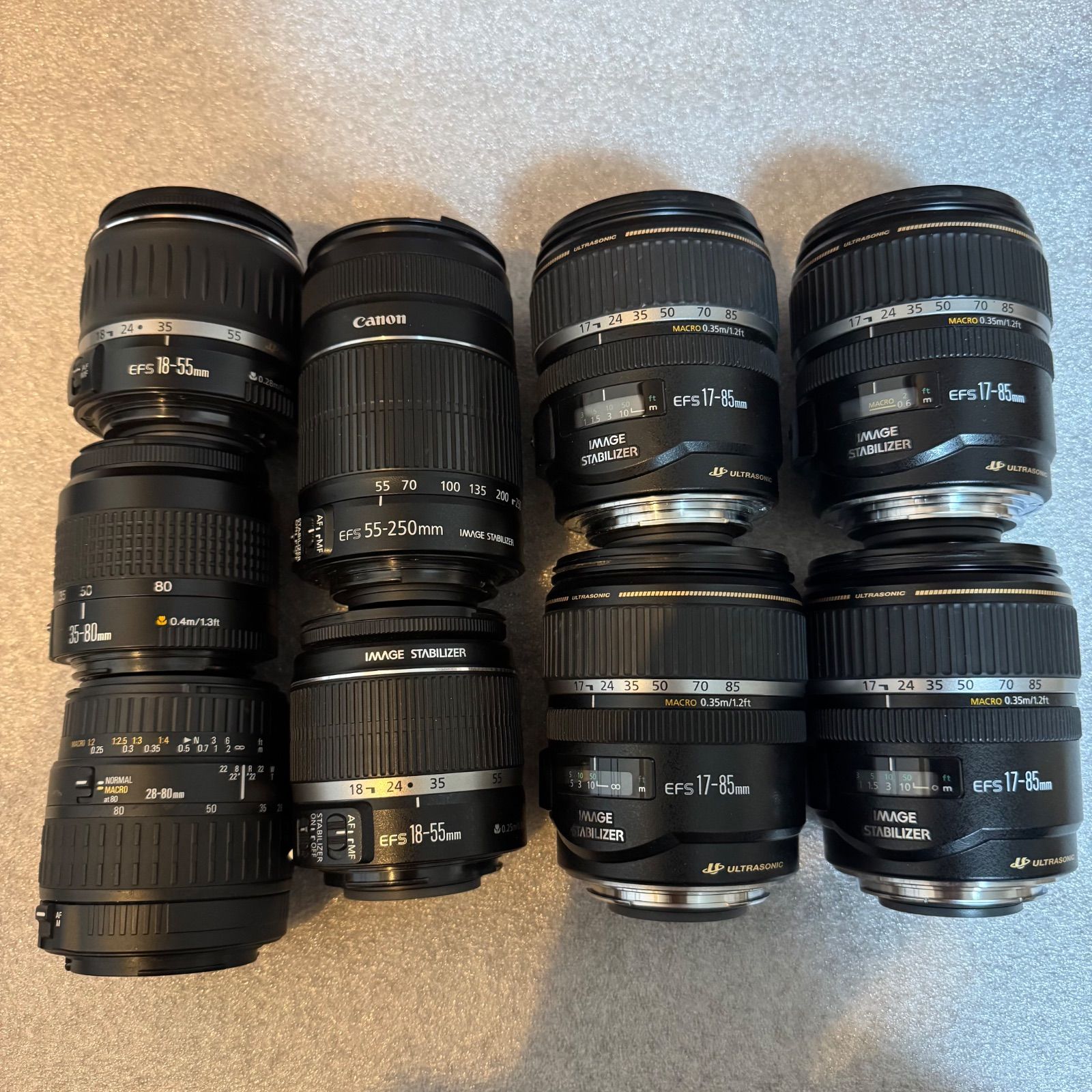 9点まとめ Canon キャノン EF-S ＆ EF ＆ SIGMA レンズ EF-S 55-250mm EF-S 17-85mm など 現状品 ジャンク品＃3470
