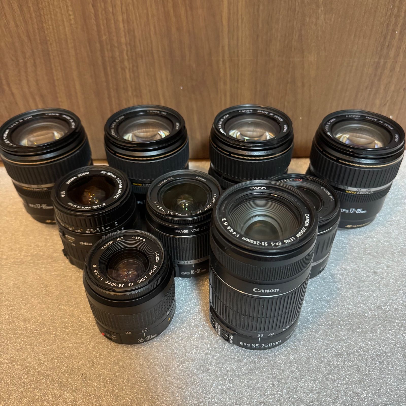 9点まとめ Canon キャノン EF-S ＆ EF ＆ SIGMA レンズ EF-S 55-250mm EF-S 17-85mm など 現状品 ジャンク品＃3470