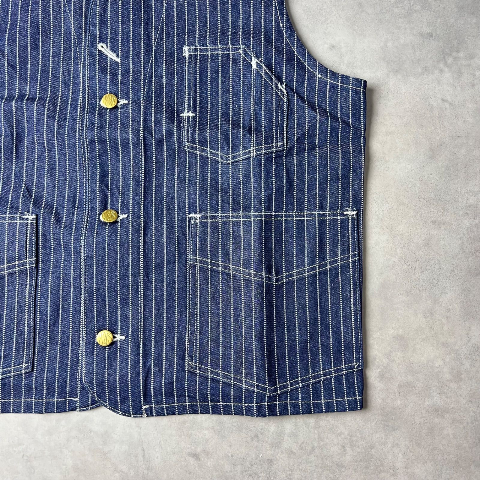 🟥新品未使用🟥 ウォバッシュデニムベスト ジレ ワークベスト