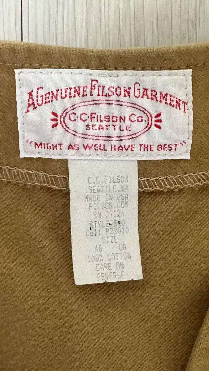 フィルソン モールスキン ベスト