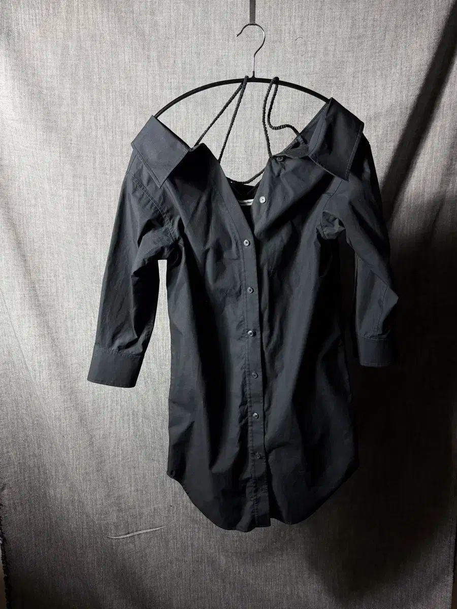 アレキサンダーワング シャツカラ オフショルダー ONE PIECE