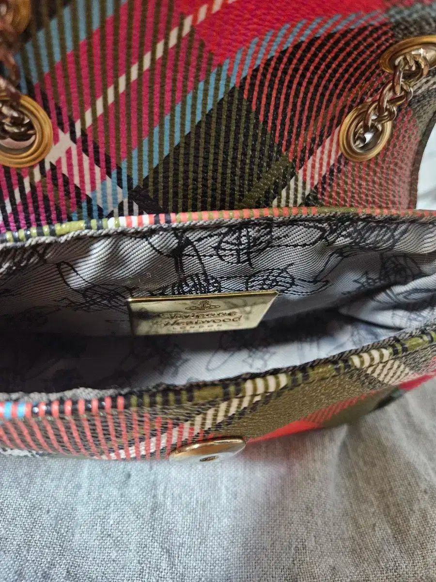  VIVIENNE WESTWOOD チェック パータン チェーンバッグ メッセンジャーバッグ ショルダーバッグ