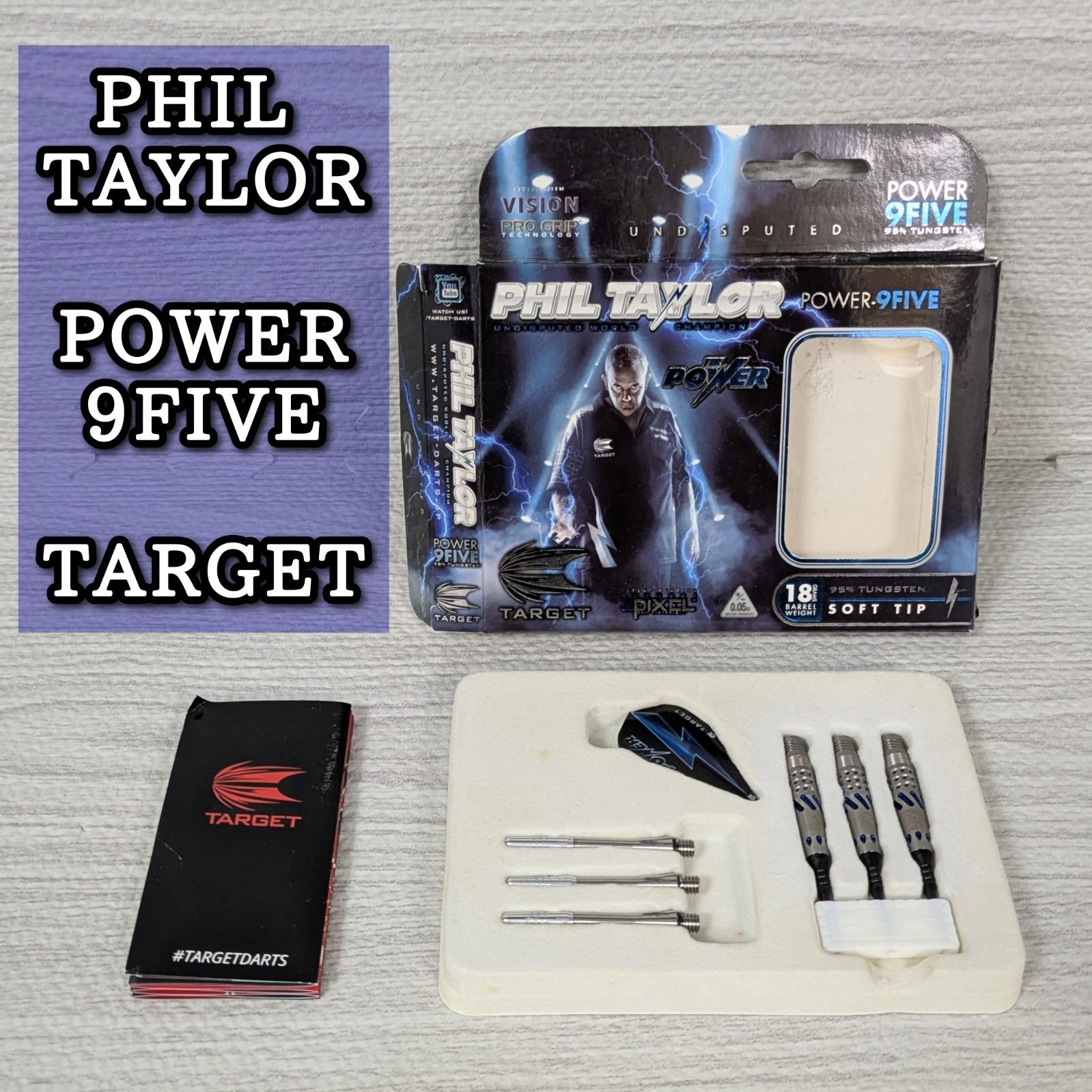 フィルテイラー PHIL TAYLOR パワー POWER 9FIVE GENERATION TARGET JAPAN オリジナル ソフトチップ タングステン95