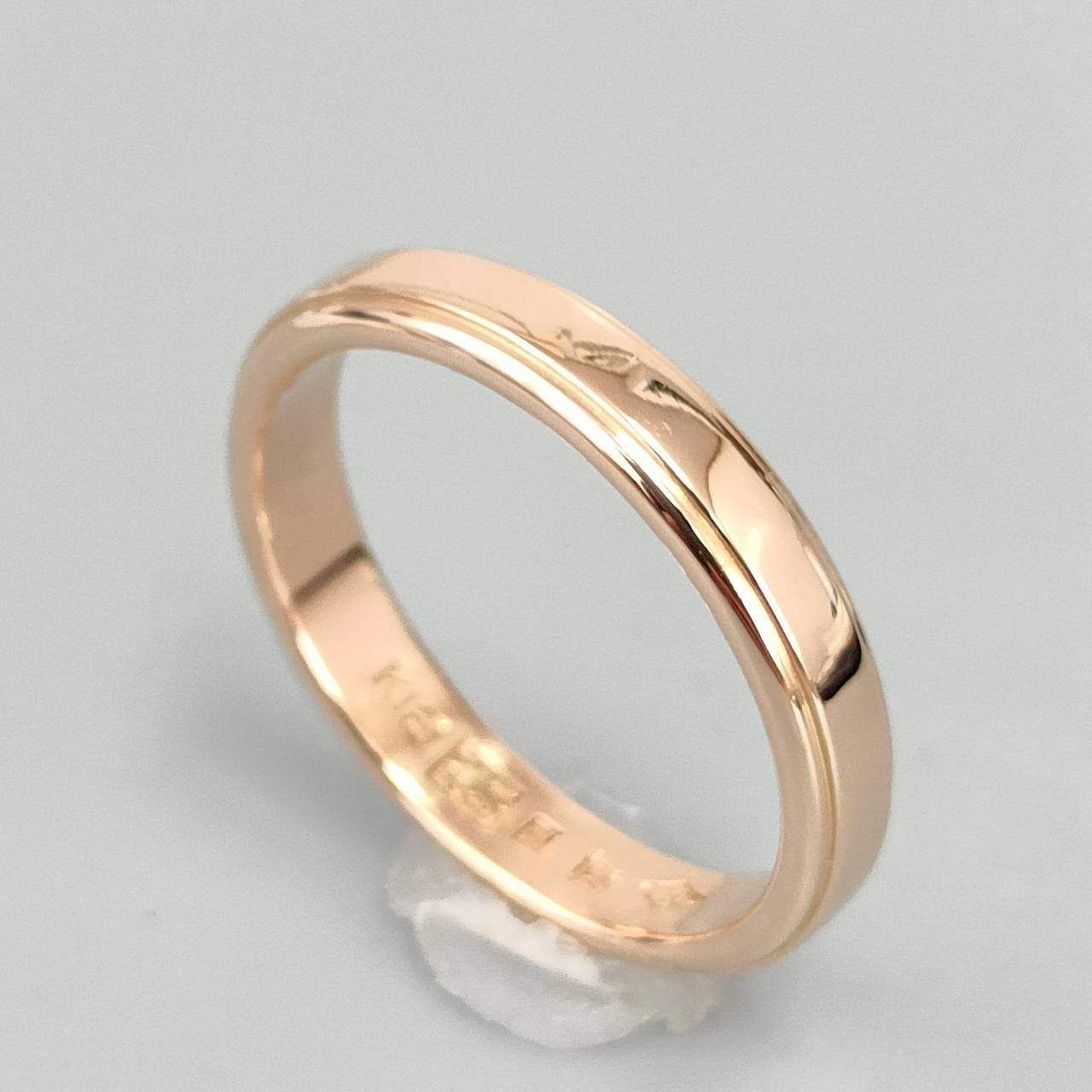 18金 K18 男女兼用 セイコージュエリー シンプル 鏡面 甲丸リング 3.67ｇ 11号 D460