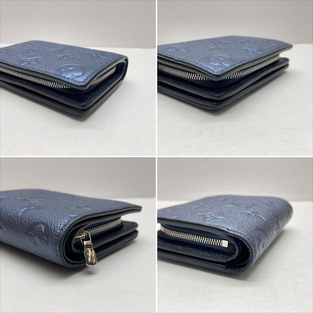 帽子 01w-5652 ルイ ヴィトン LOUIS VUITTON モノグラムアンプラント ポルトフォイユ ク 箱 保存袋あり ネイビーブルー フランス製 メンズ 二つ折り財布 M80943 品 集中力を高める