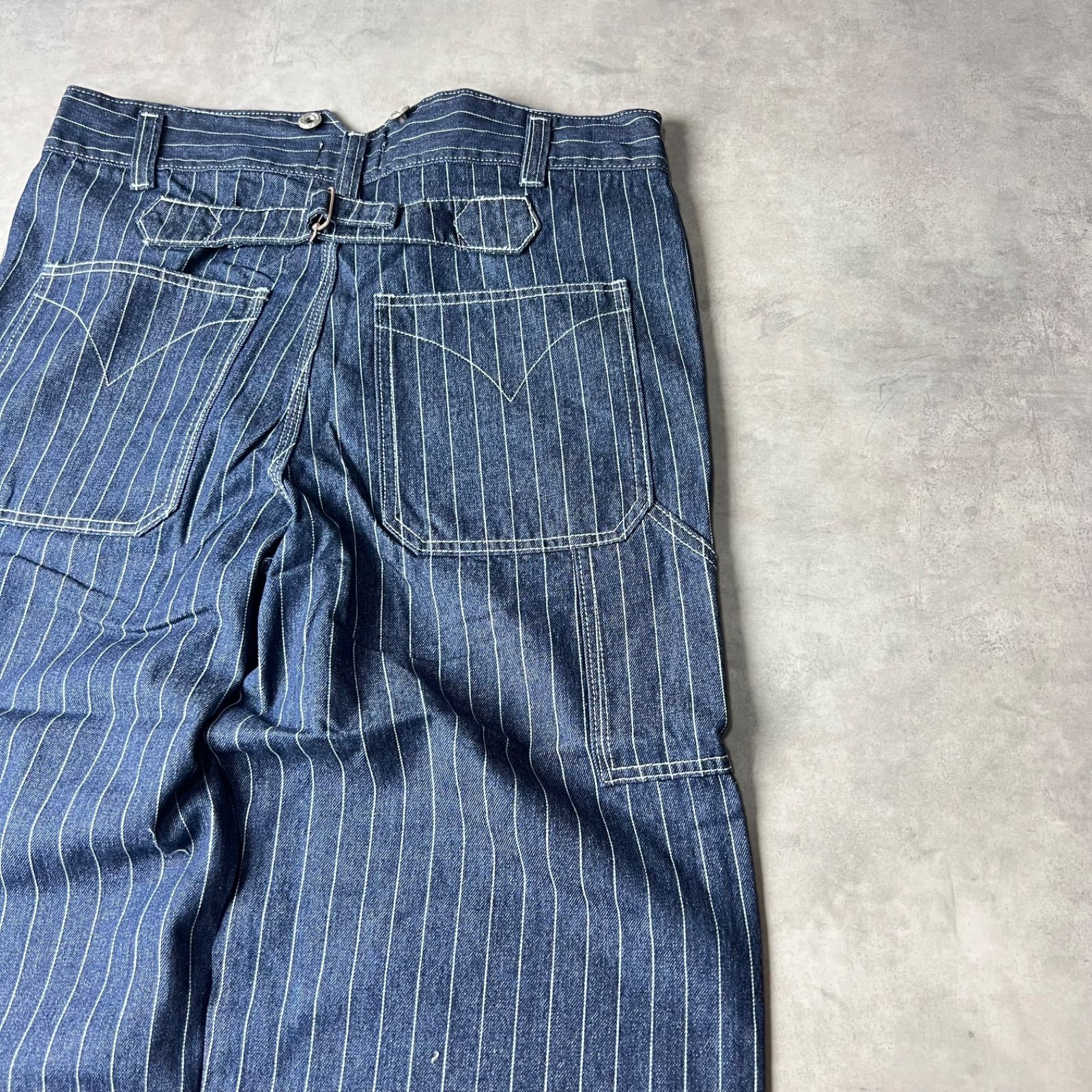 ?新品未使用? ウォバッシュ デニム ワイド ストレート パンツ 