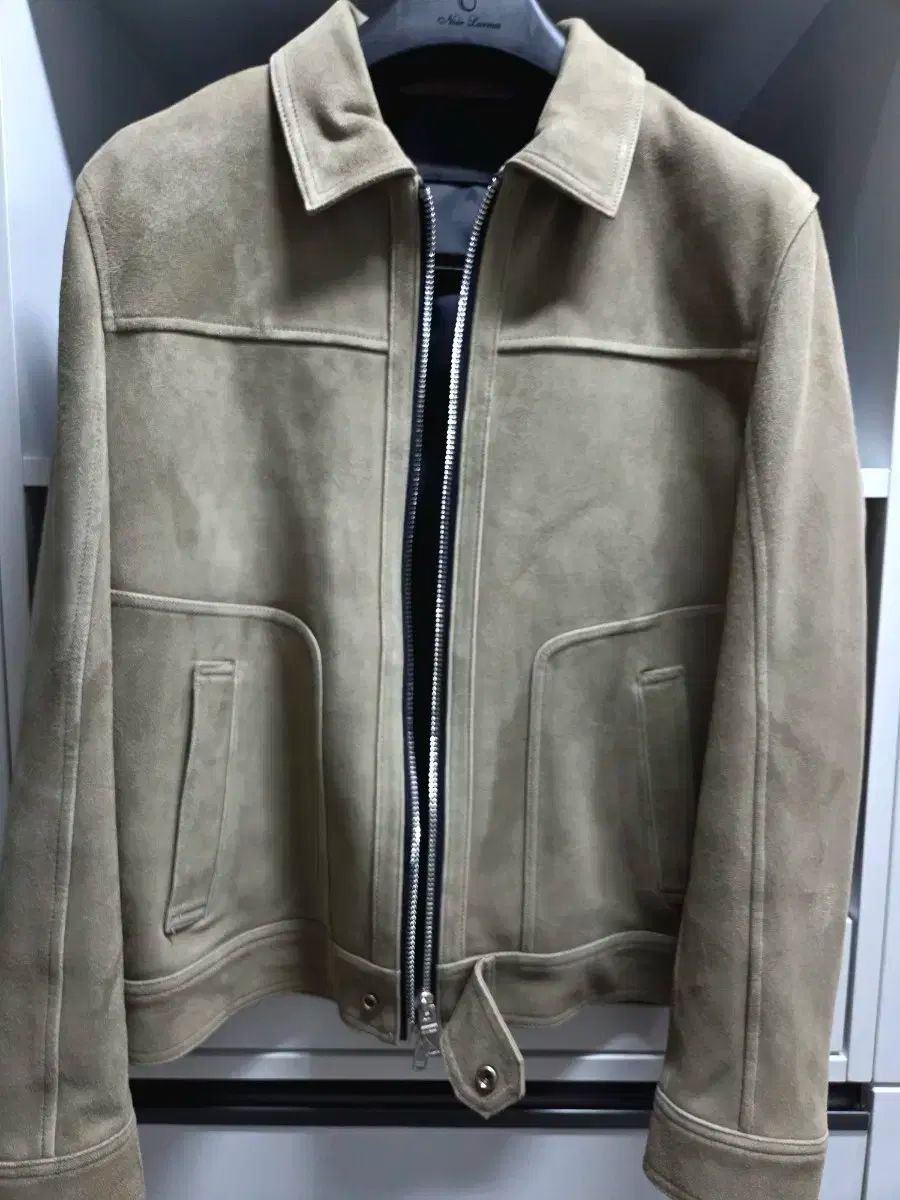 Noir Larmes スウェード ジャケット 46 ベージュ