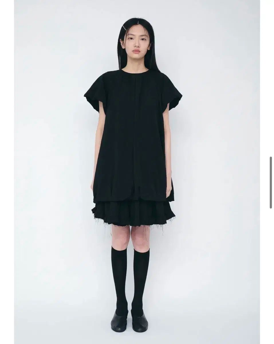 COS COSMOSS VOLUME MINI DRESS FLORAL BLACK