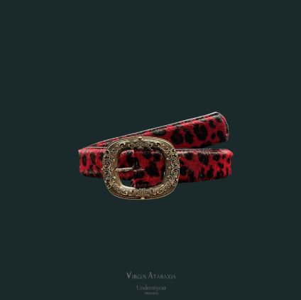 1 アンダーマイカー ベルト レオパード レッド