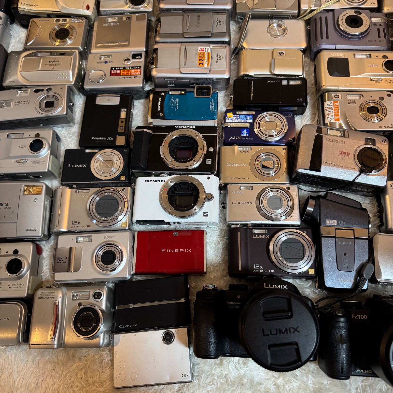 105点まとめ Nikon Canon Panasonic OLYMPUS FUJIFILM CASIO PENTAX コンパクトデジタルカメラ 現状品 ジャンク品 #3473