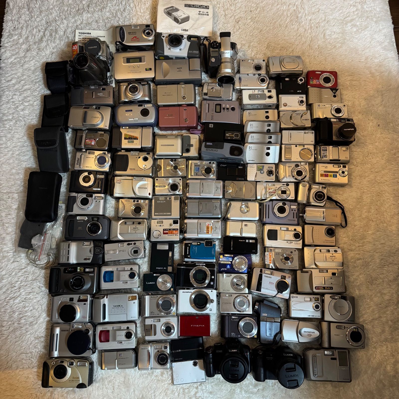 105点まとめ Nikon Canon Panasonic OLYMPUS FUJIFILM CASIO PENTAX コンパクトデジタルカメラ 現状品 ジャンク品 ＃3473