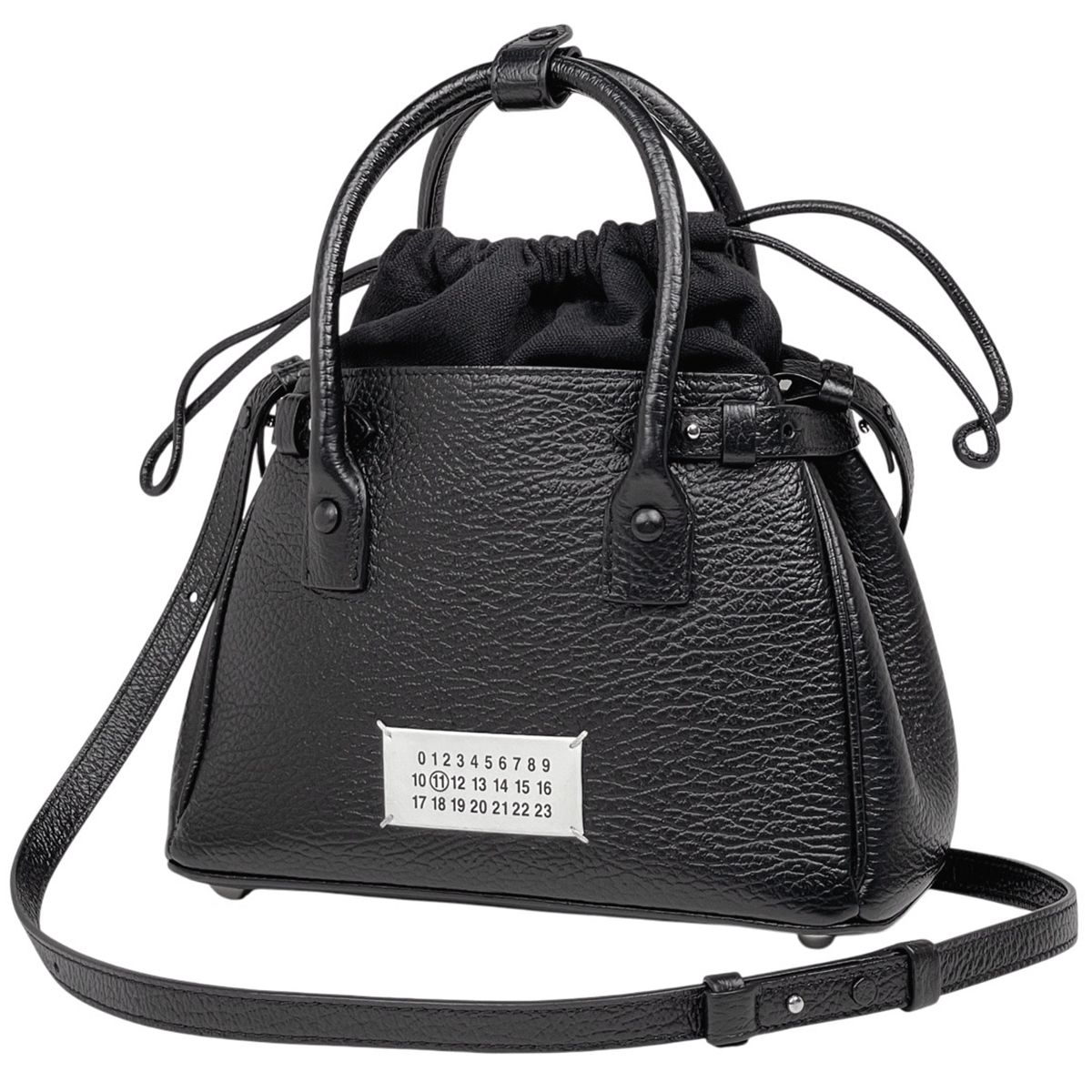 メゾン マルジェラ Maison Margiela 5AC ハンドバッグ 2WAY ショルダーバッグ 巾着 ハンドバッグ レザー ブラック レディース