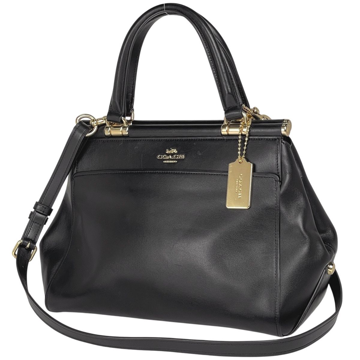 コーチ COACH ロゴ ハンドバッグ 2 WAY ショルダーバッグ レザー ブラック 31916 レディース