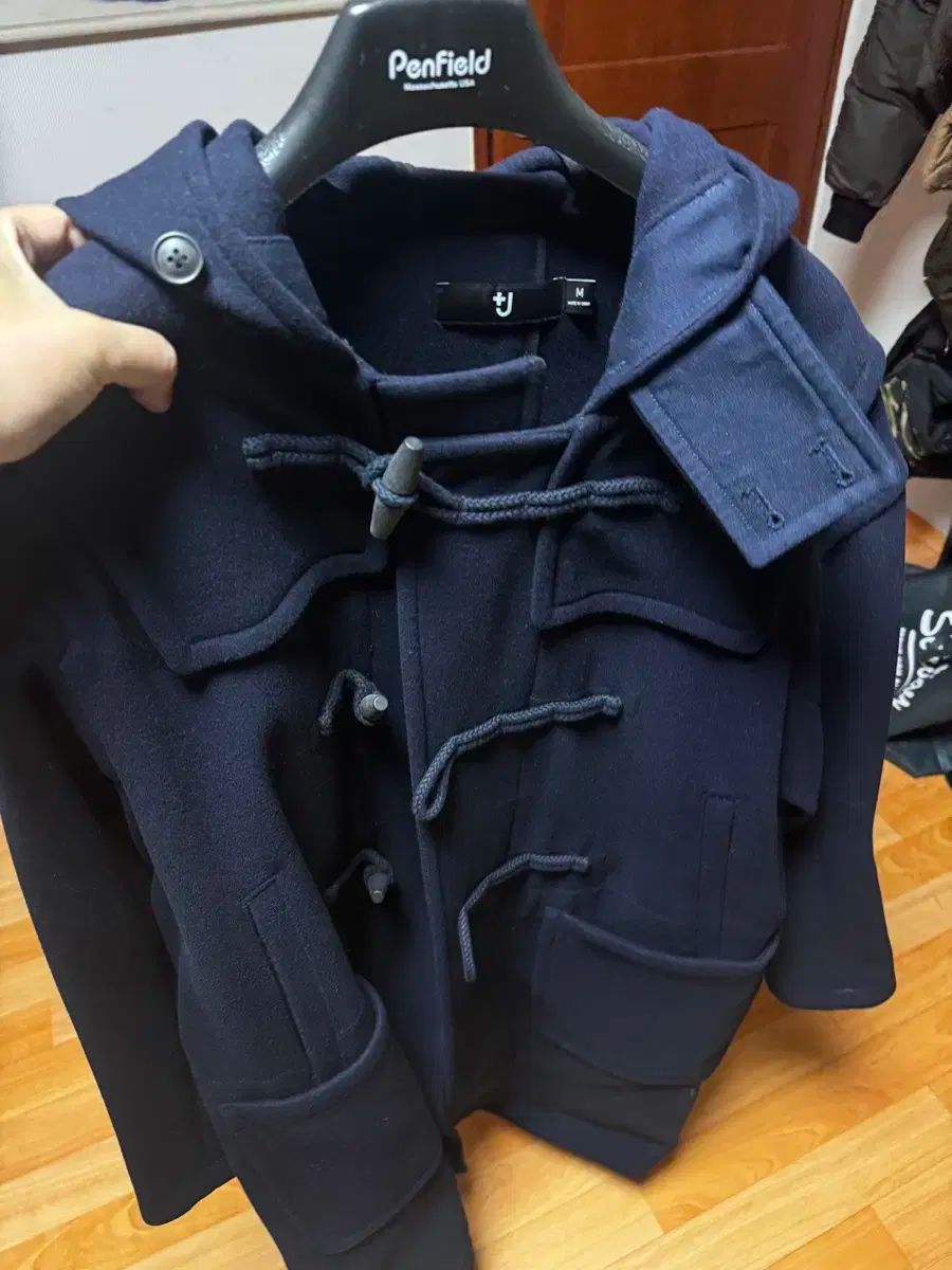 ユニクロ ジルサンダー ネイビー トグルボタン コート M