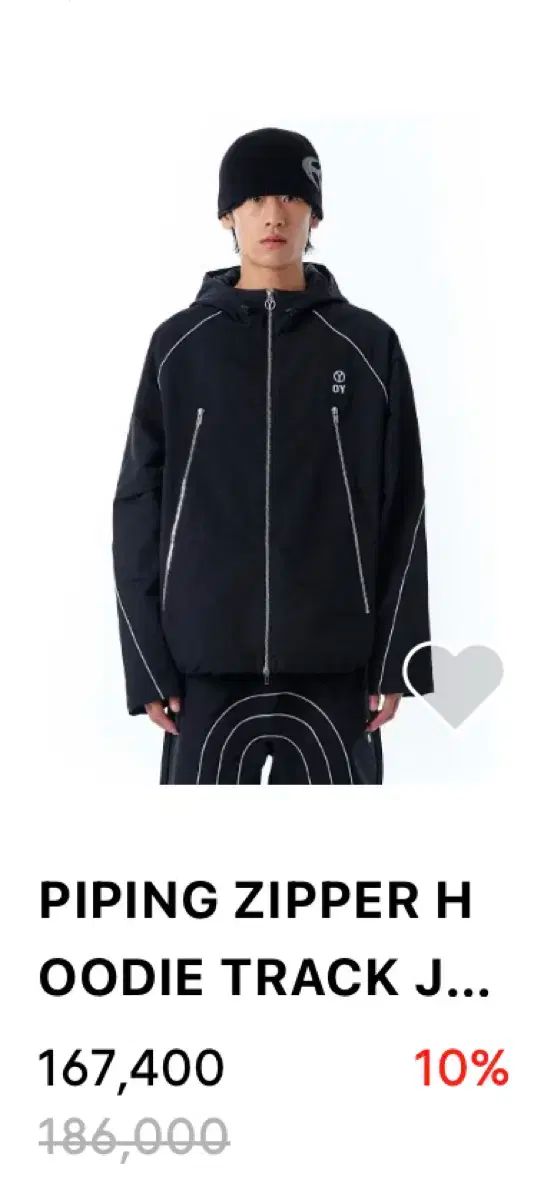 oy パイピング ジッパー ウィンドブレーカー ジャケット 2サイズ