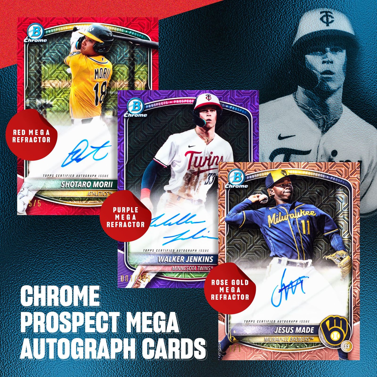  2025 Bowman Chrome Baseball - ファクトリーシール メガボックス シール ステッカー 雑貨 ステーショナリー