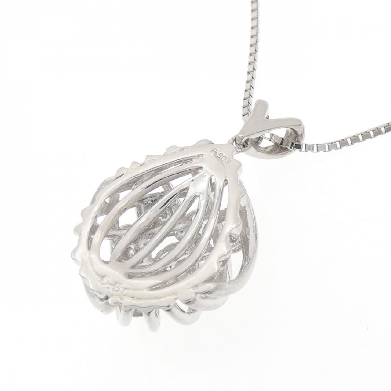 PT 900 850 ダイヤモンド ネックレス 0.50 CT ネックレス アクセサリー