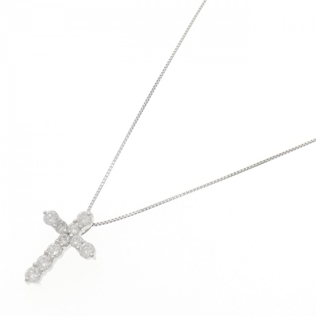 PT 900 850 クロス ダイヤモンド ネックレス 1.00 CT