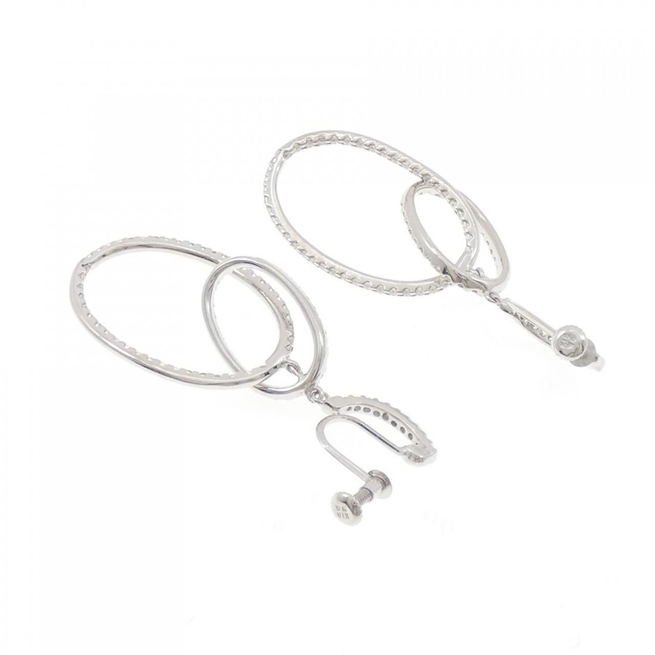 【驚きの低価格】 K18WG ダイヤモンド イヤリング 今なら送料。