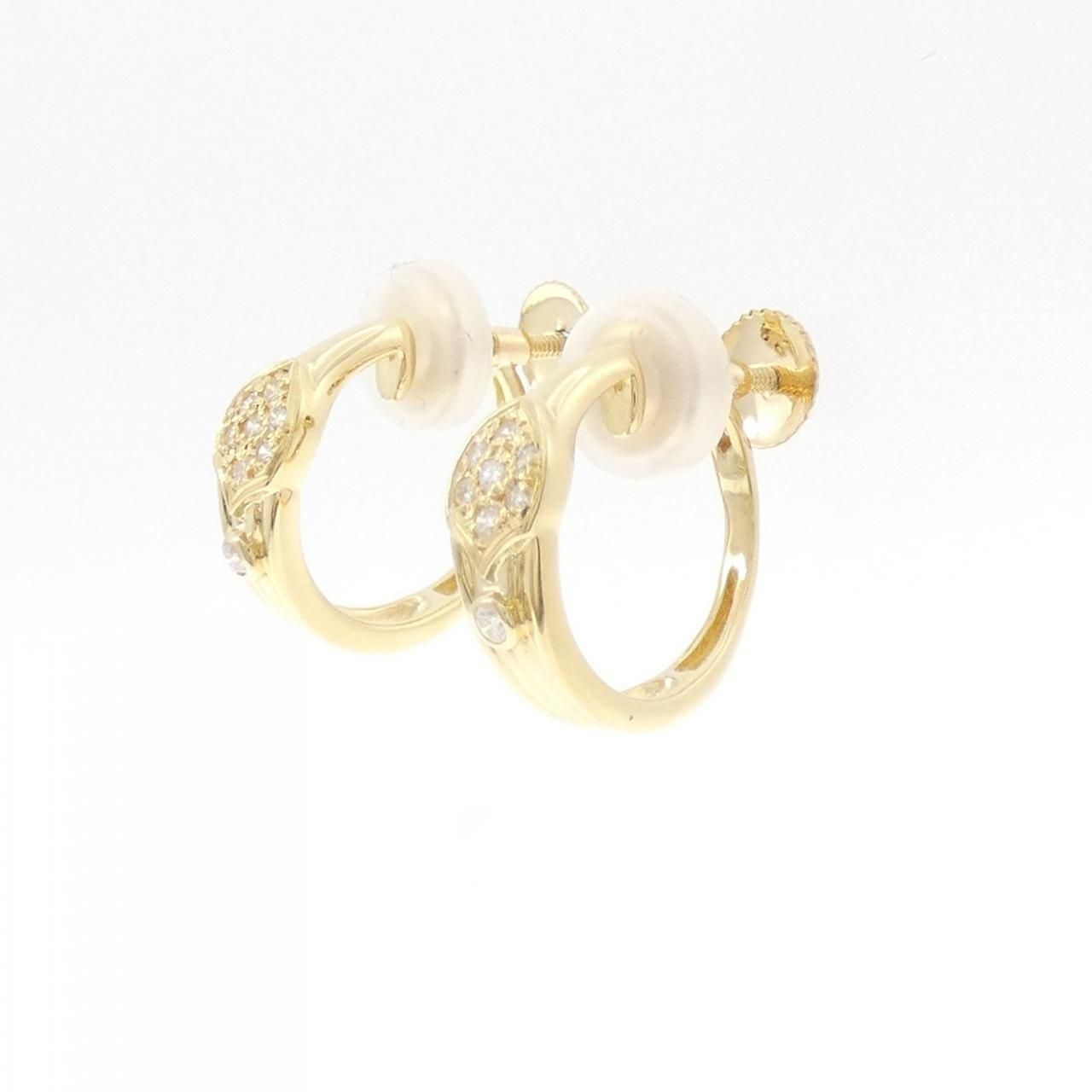 K 18 YG ダイヤモンド イヤリング 0.22 CT