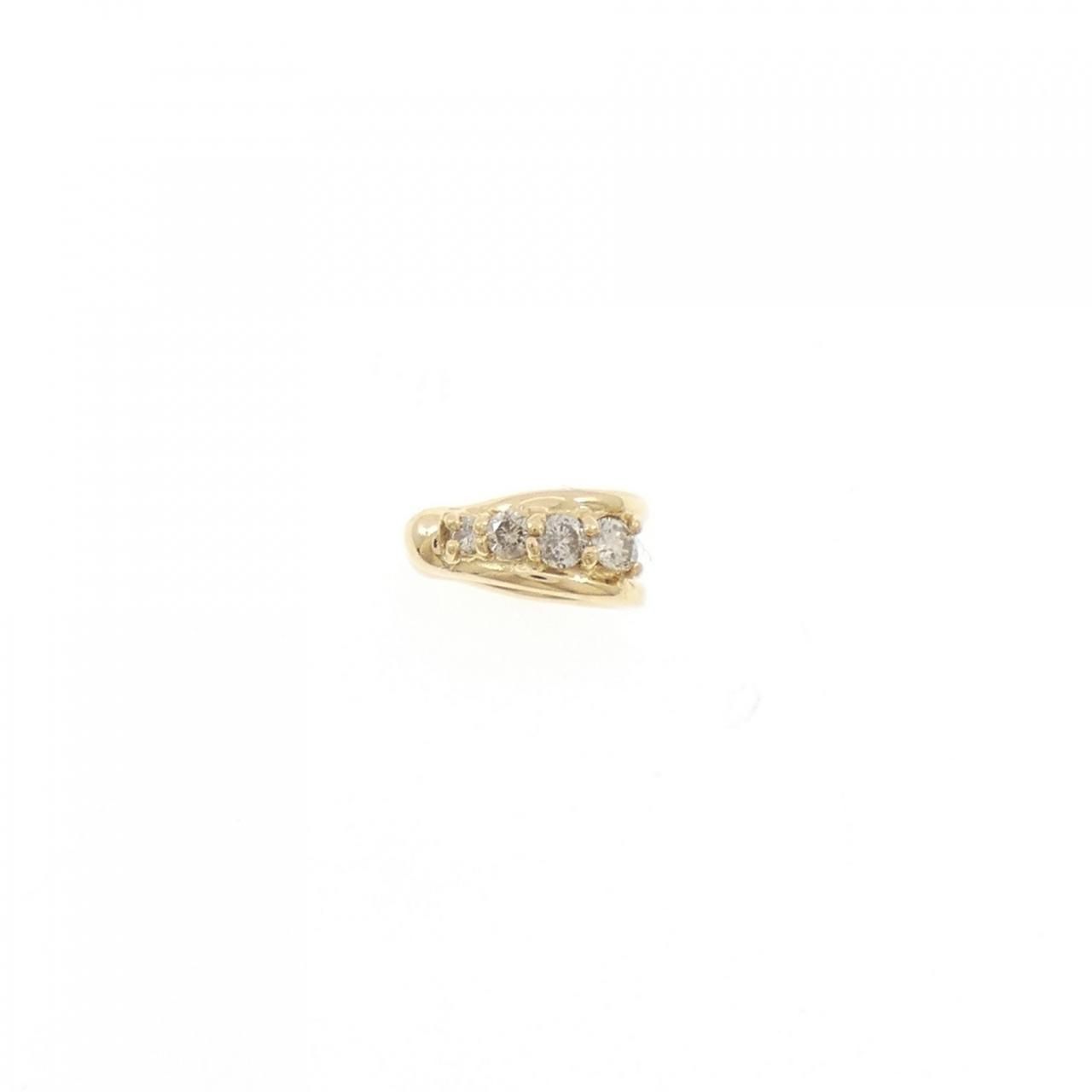K 18 YG ダイヤモンド イヤーカフ 0.075 CT 片耳
