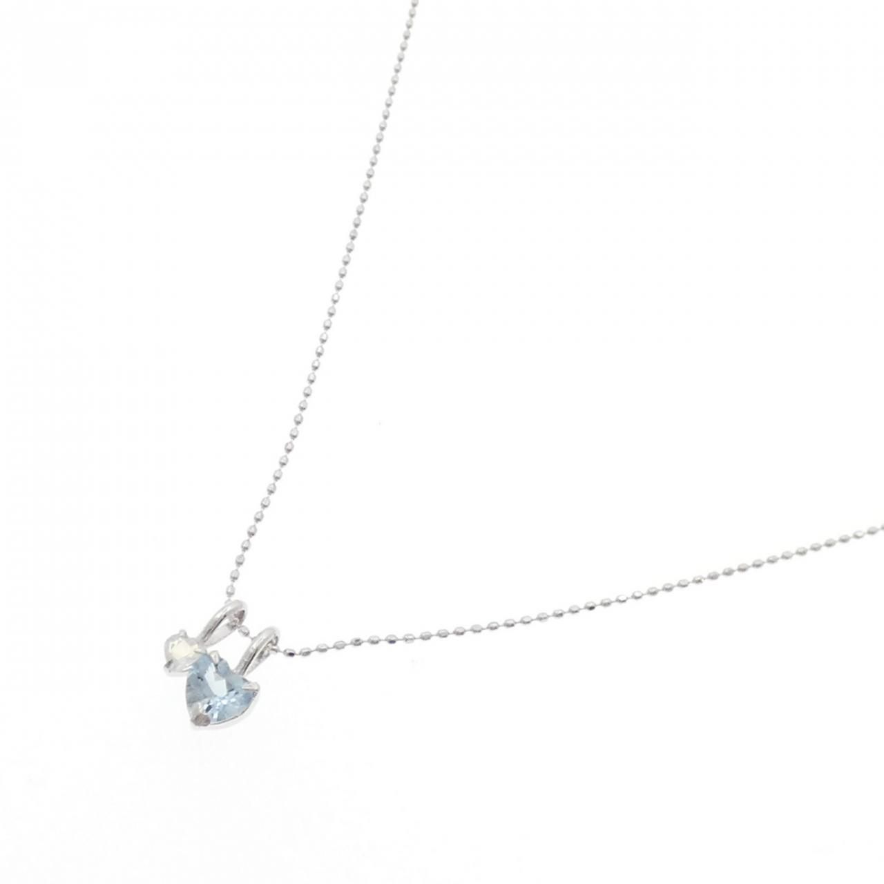 K 18 WG 2 WAY アクアマリン ネックレス