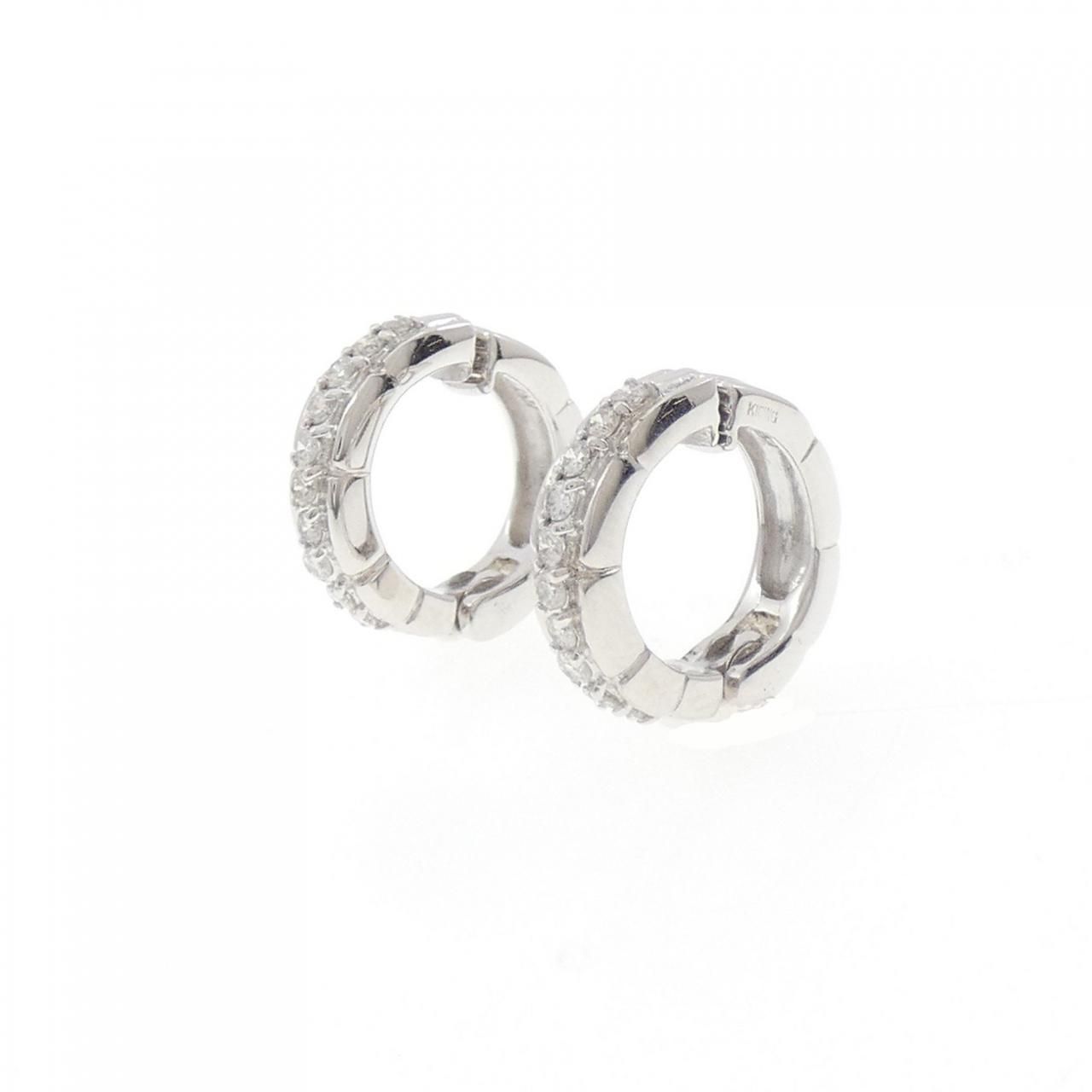 K18WG ダイヤモンド イヤリング 0.28CT