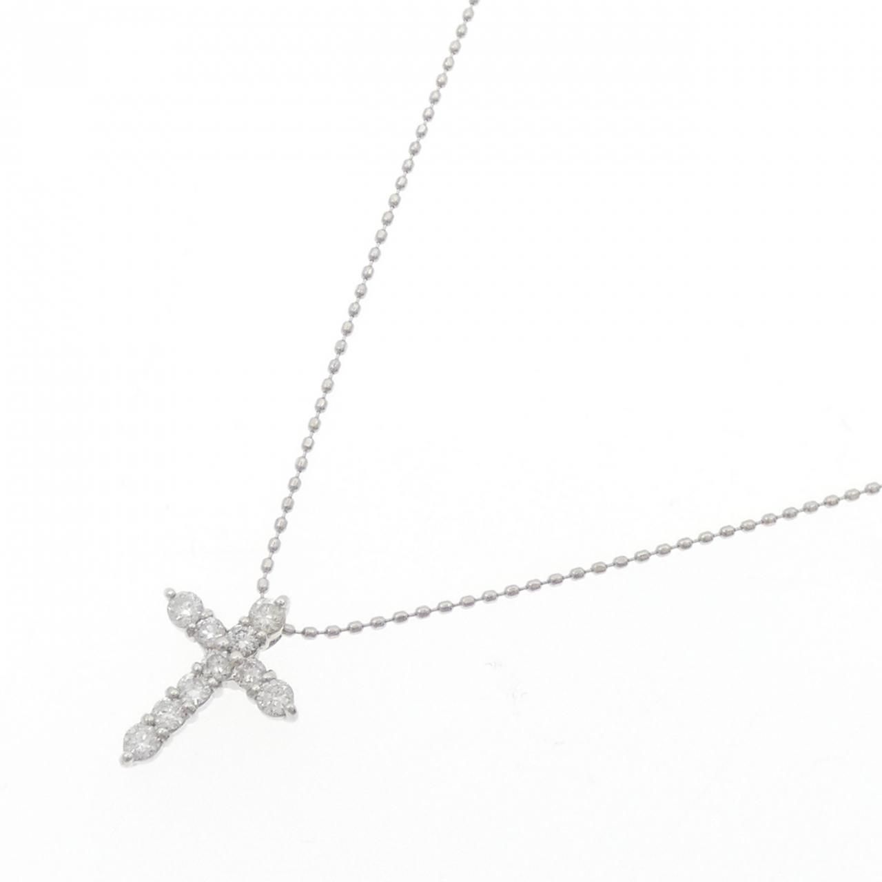 PT 900 850 クロス ダイヤモンド ネックレス 0.3 CT