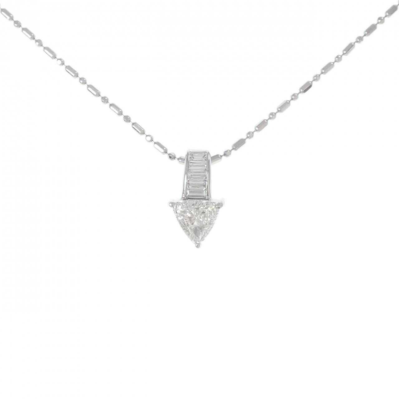 PT900 PT850 ダイヤモンド ネックレス 0.741CT H SI1 ファンシーカット
