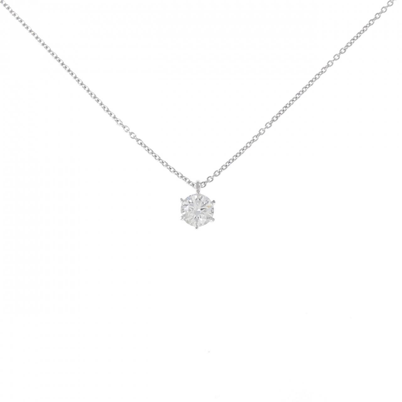 リメイク PT900 PT850 ソリティア ダイヤモンド ネックレス 0.382CT D SI1 3EXT