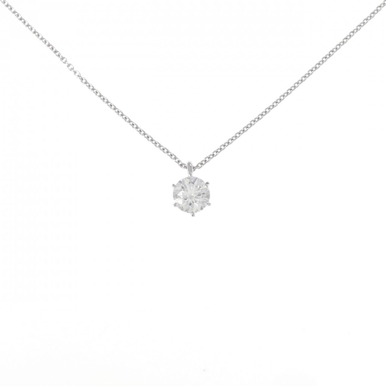 リメイク PT900 PT850 ソリティア ダイヤモンド ネックレス 0.503CT D VS2 3EXT H&C