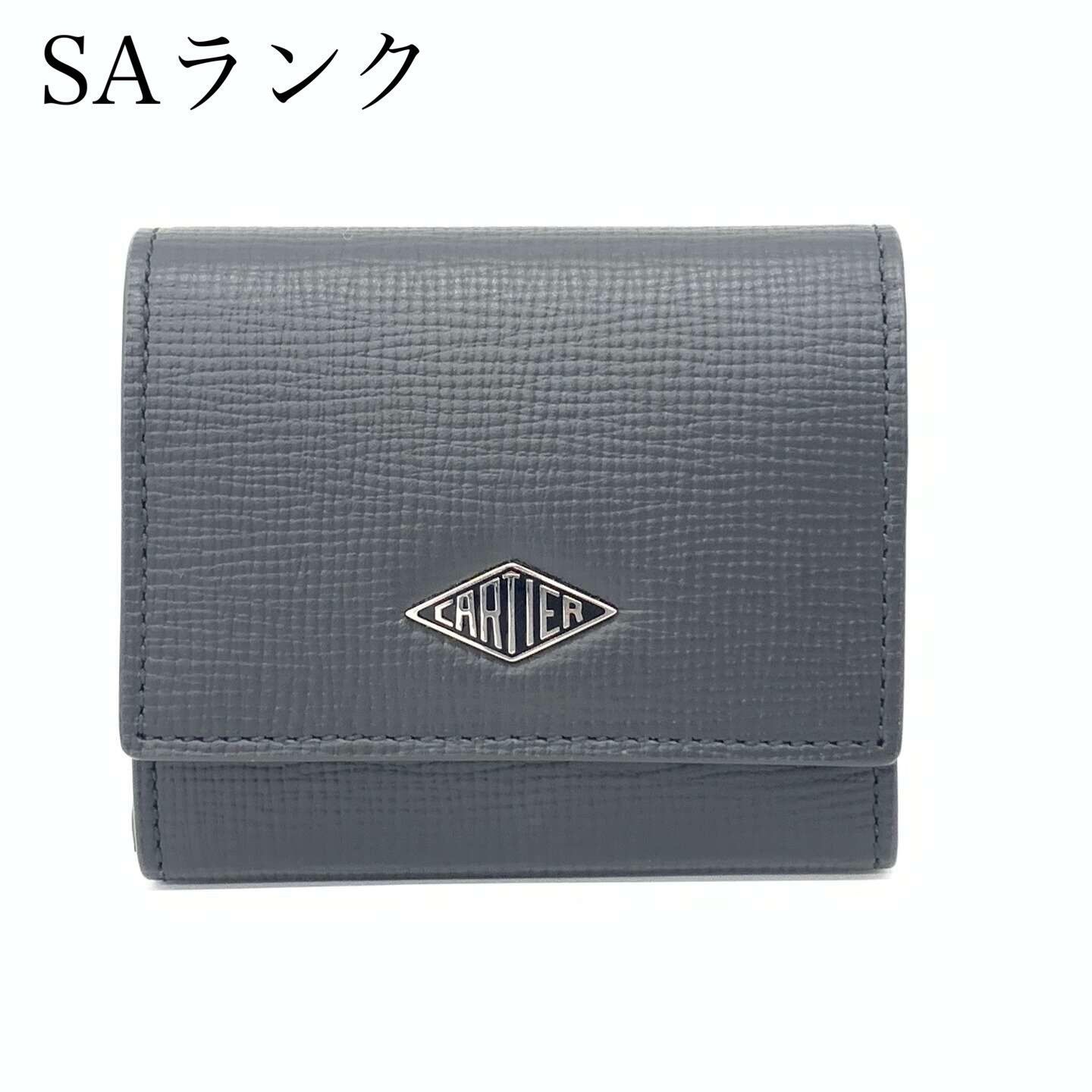 Cartier カルティエ カルティエ ロザンジュ コインケース グレインド L3002459 ブラック カーフスキン パラジウムフィニッシュ