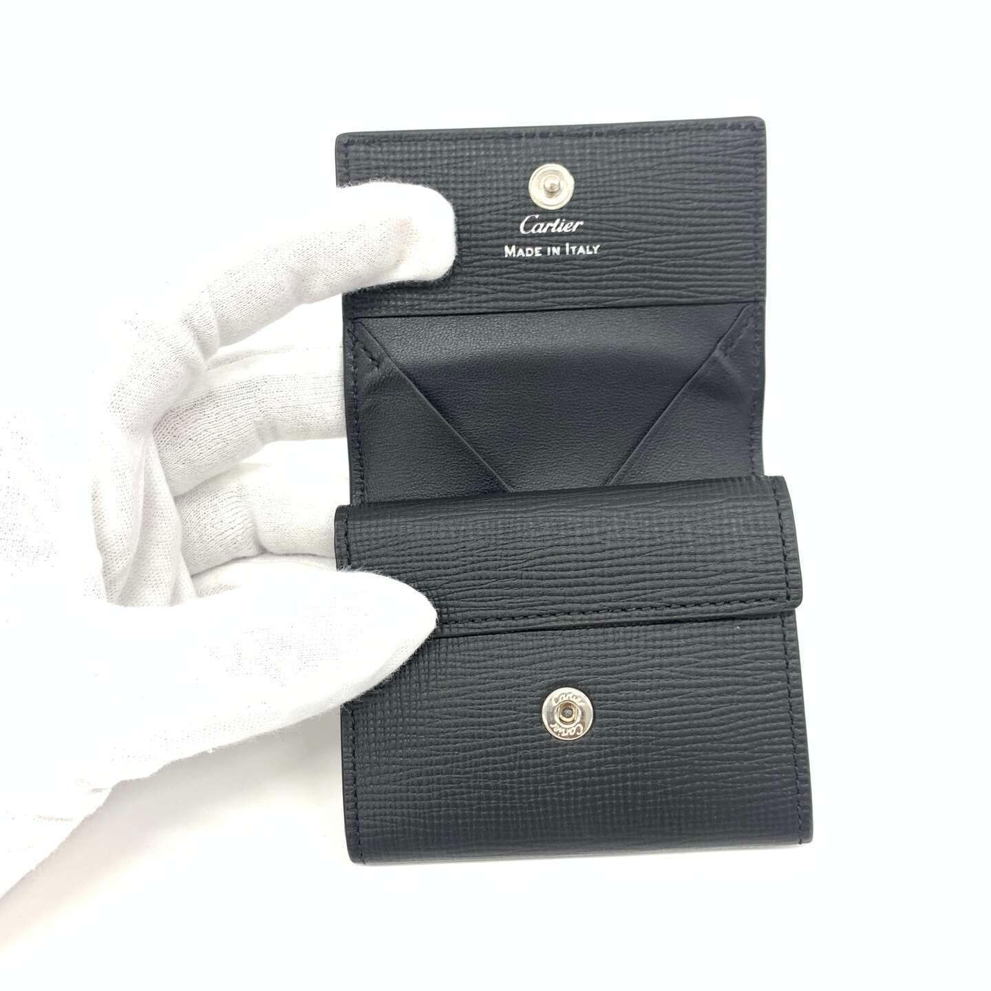 美品✨Cartier ロザンジュ ２つ折り財布 カーフレザー 黒 定価約11万円 Cartier ロザンジュ コインケース ブラック 【公式通販】