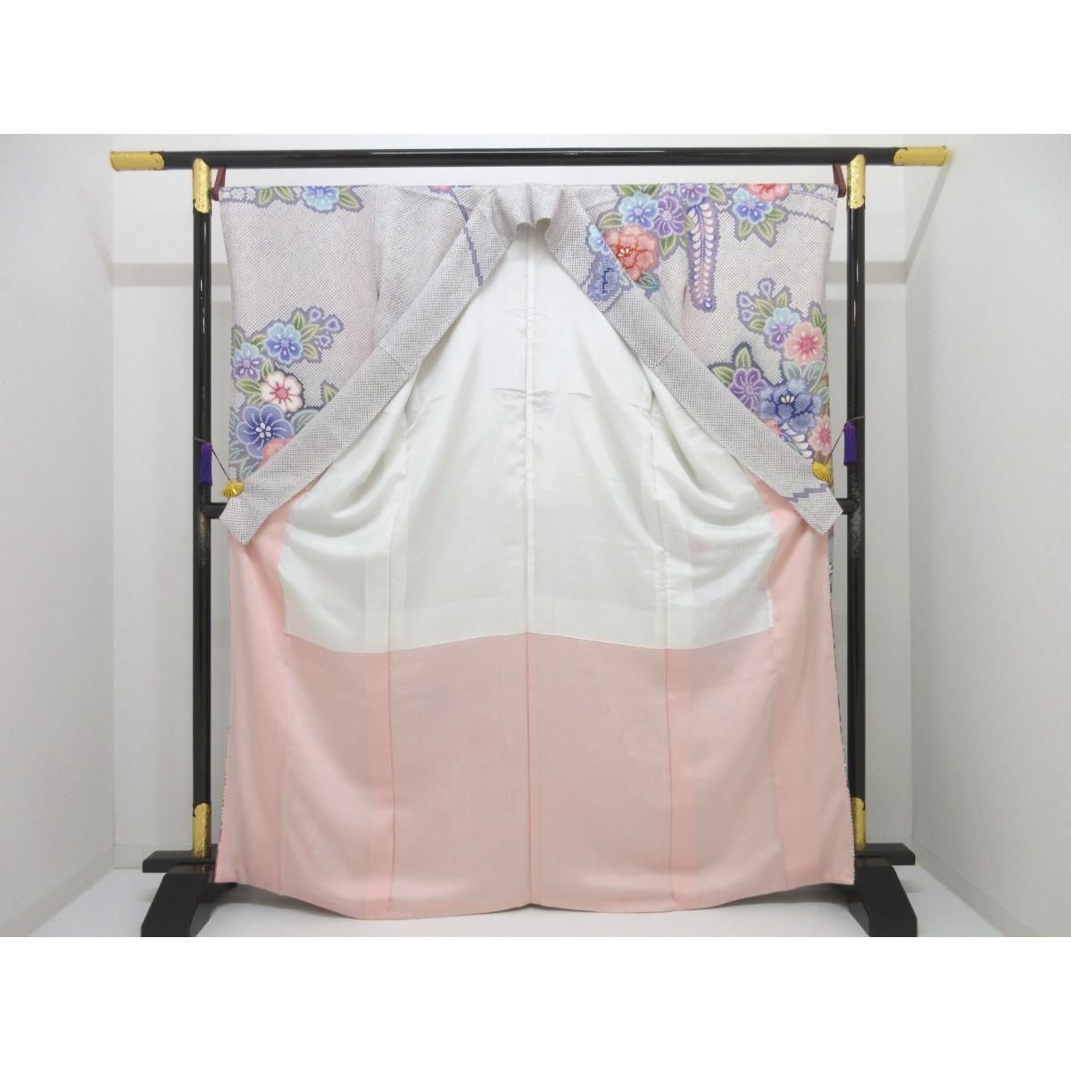 振袖 総絞り 金彩加工 きもの 長襦袢 ２点セット