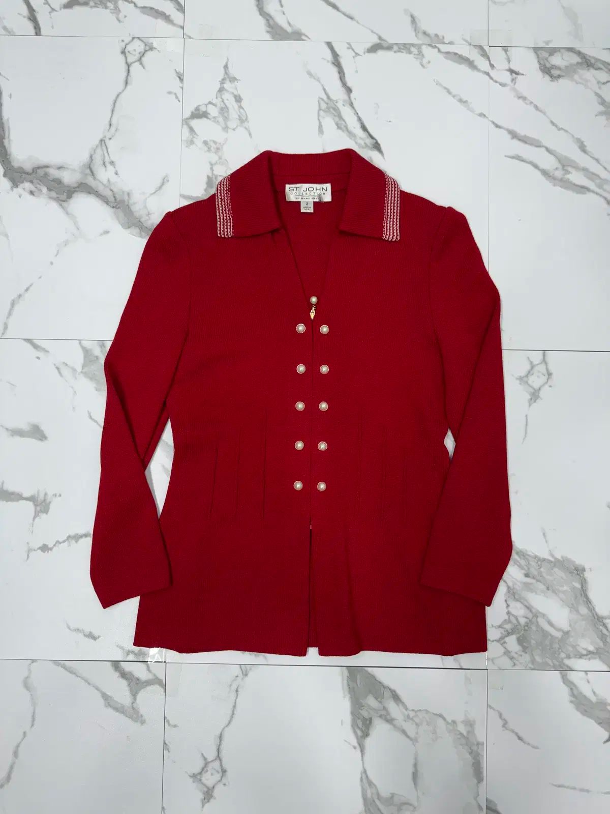 センジョーン ジップアップ ニット カーディガン