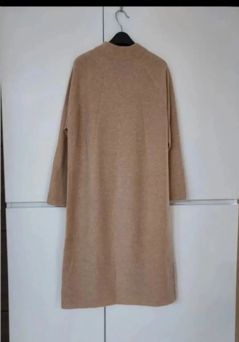 VIVIEN 탐 カシミア ウールニット ホールガーメント ロング丈ワンピース 通常66 77まで オートミール色 新