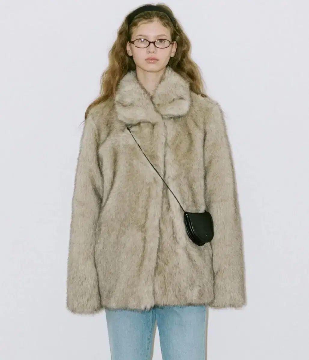 SINOON ファージャケット アッシュブラウン