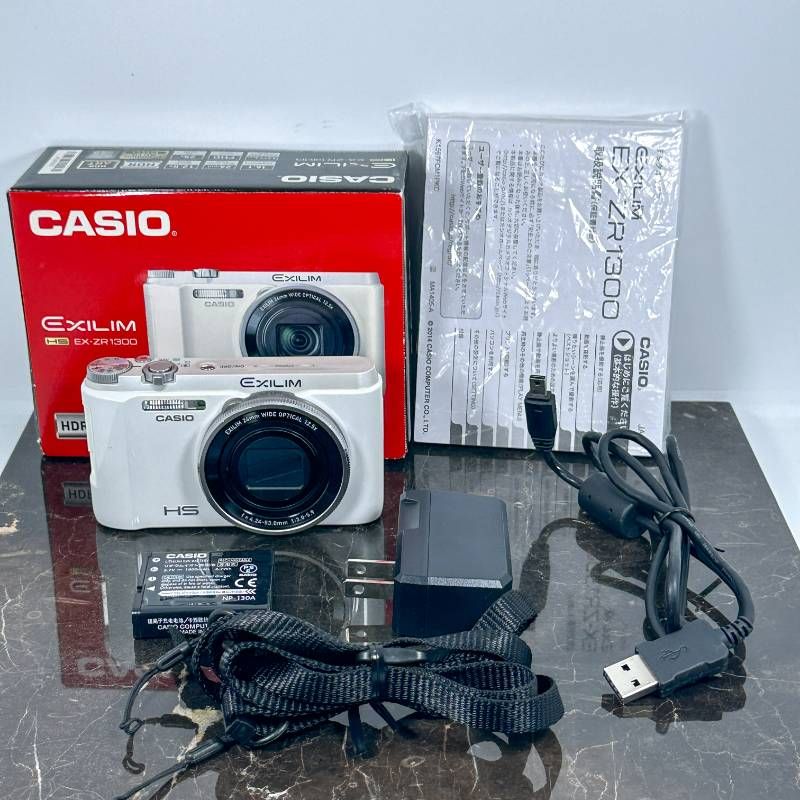CASIO EXILIM EX-ZR1300 ホワイト 1610万画素 光学12.5倍ズーム