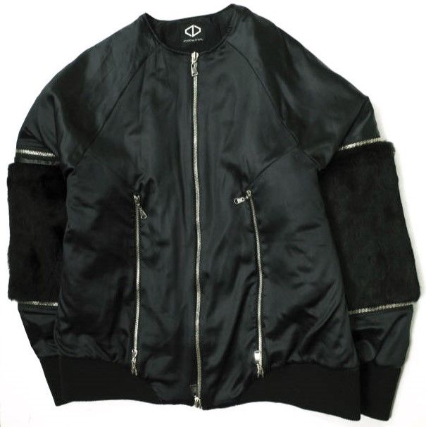 ACUOD by CHANU 2WAY リアルファー パフジャケット ブルゾン ACUOD by CHANU アクオド バイ チャヌ 17AW 日本製 2WAY リアルファー