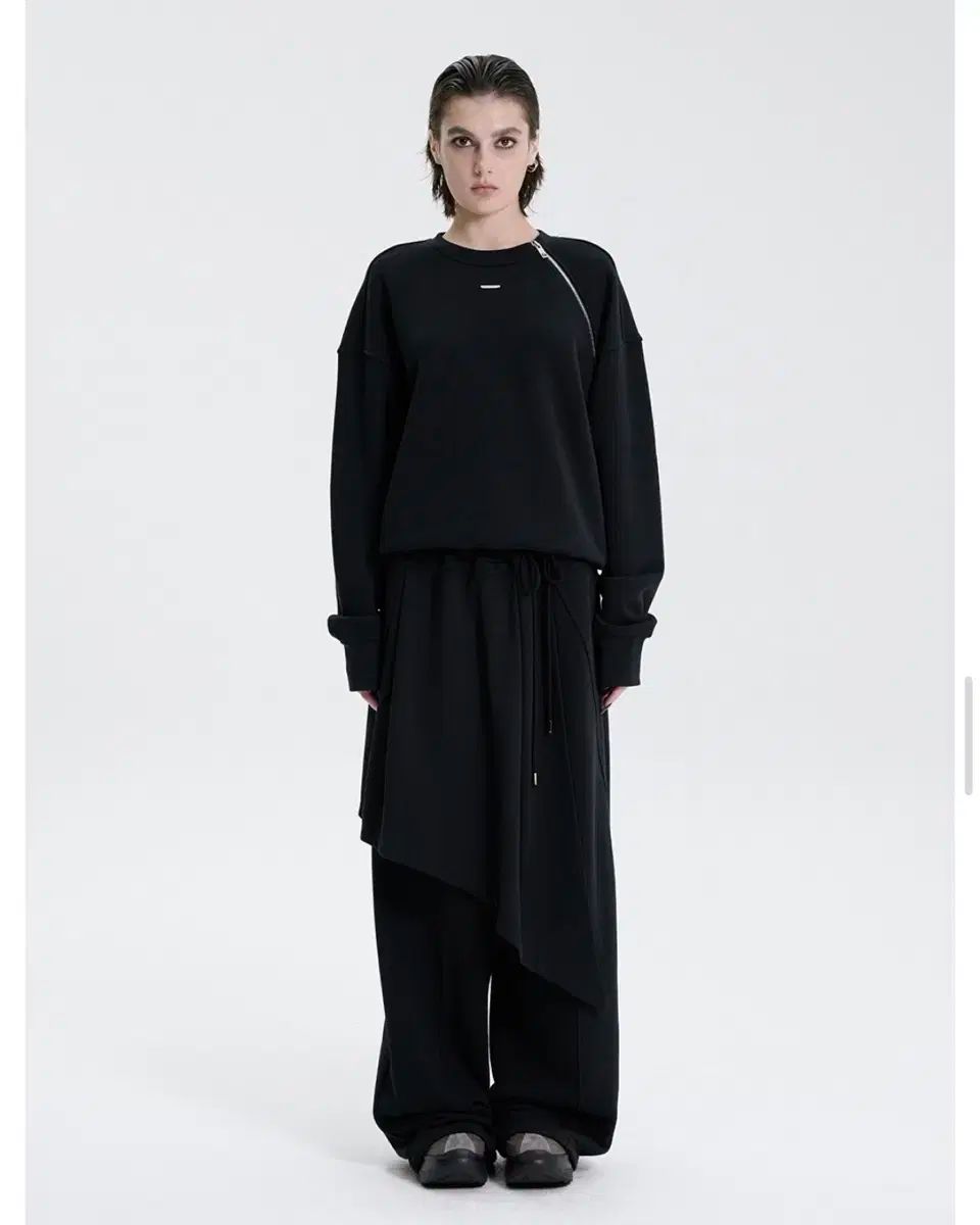  TREEMINGBIRD レイヤード ラブ スウェット パンツ ブラック ジョガーパンツ スウェットパンツ パンツ