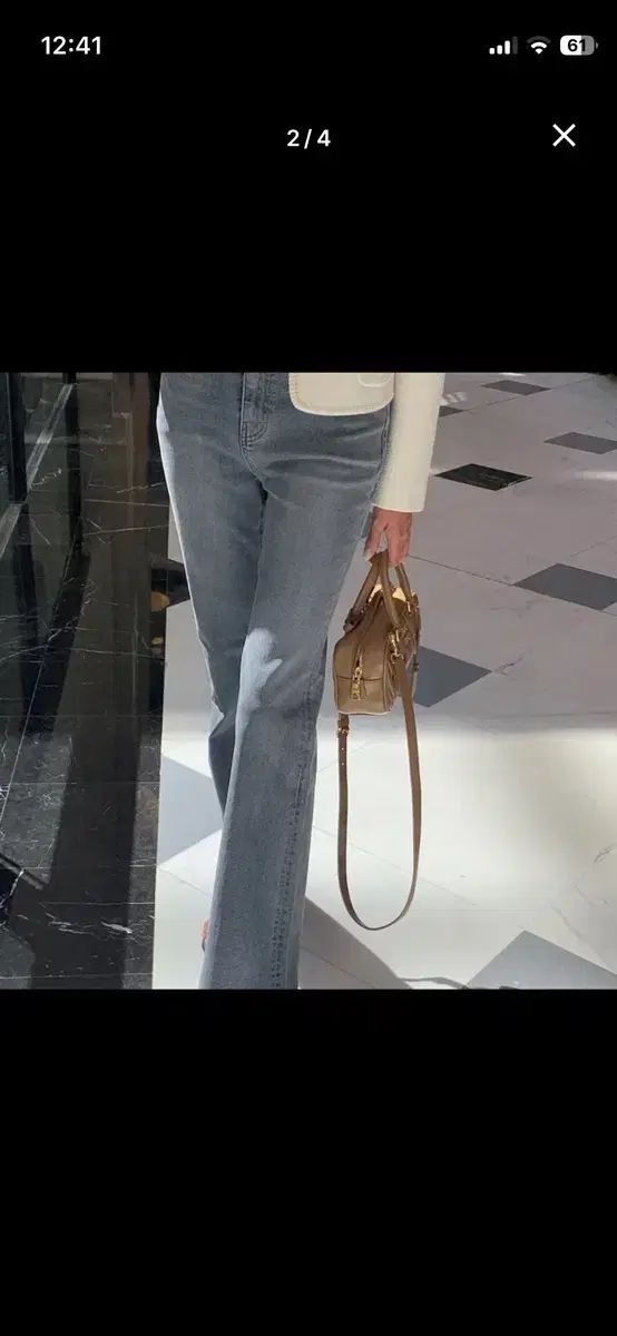 着用1回 HAWA ブルーアワー ブーツカット アッシュブルー ショート XS