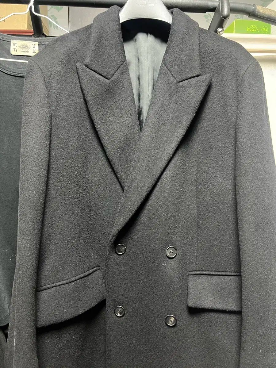 ムシンサ カシミア ブレンド ビッグ マキシ ダブル コート L