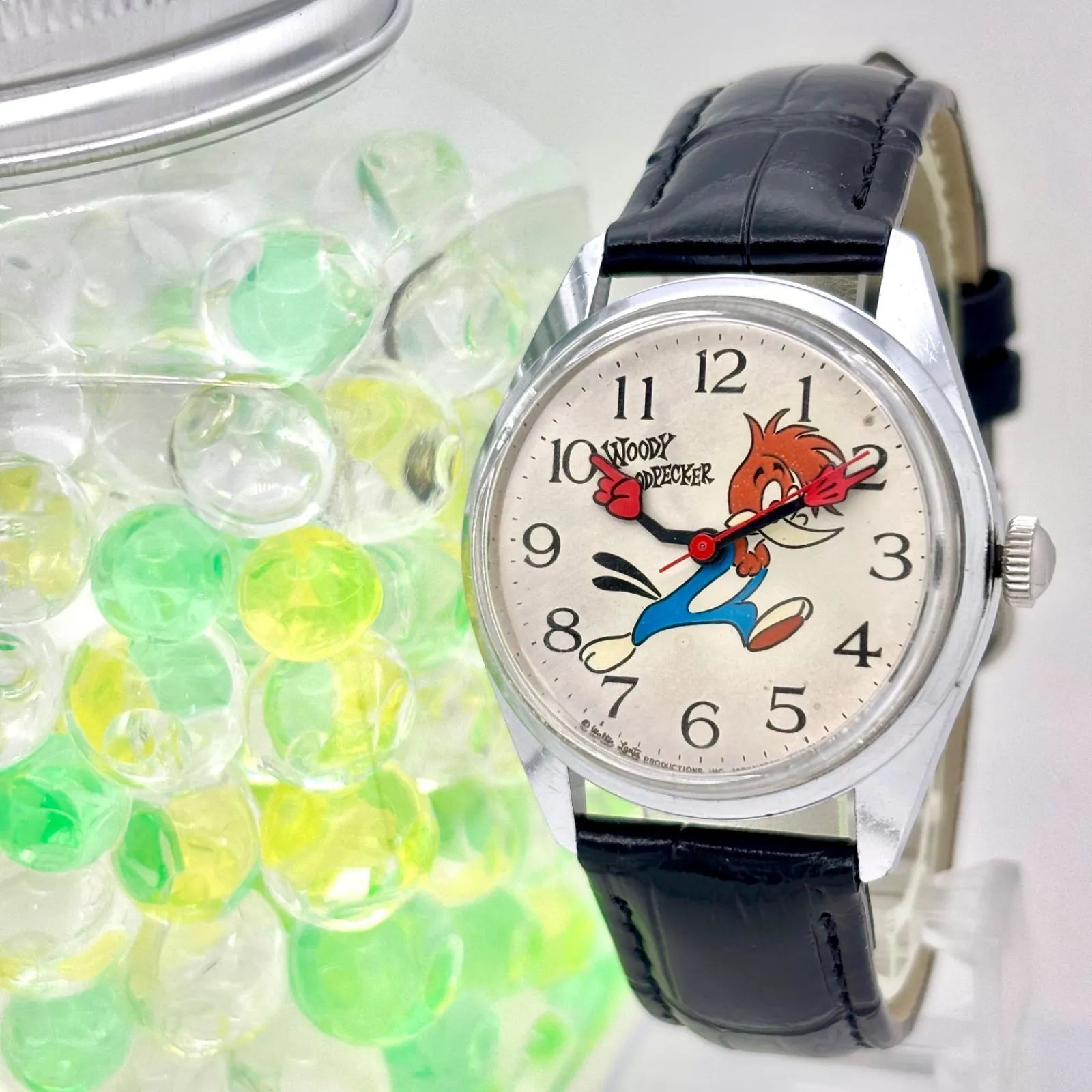 電池 CITIZEN シチズン メンズ 機械式 手巻き WOODY WOODPECKER ウッディ ウッドペッカー 4-200161 ベルト